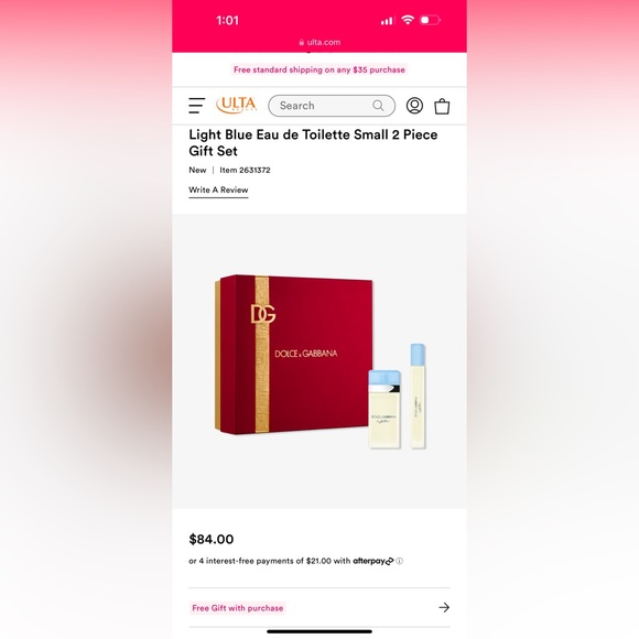 Dolce & Gabbana Light Blue Gift Set 0.84oz & 0.33oz - Picture 3 of 3